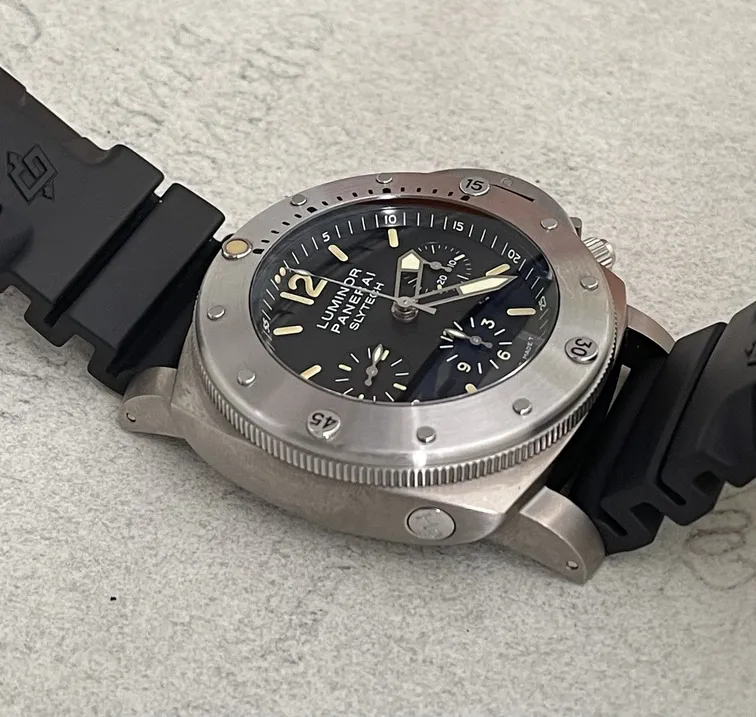 Panerai Luminor Submersible 1950 Chrono Slytech PAM 00202 47mm Titanium Black 9