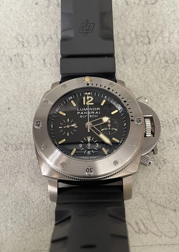 Panerai Luminor Submersible 1950 Chrono Slytech PAM 00202 47mm Titanium Black 10