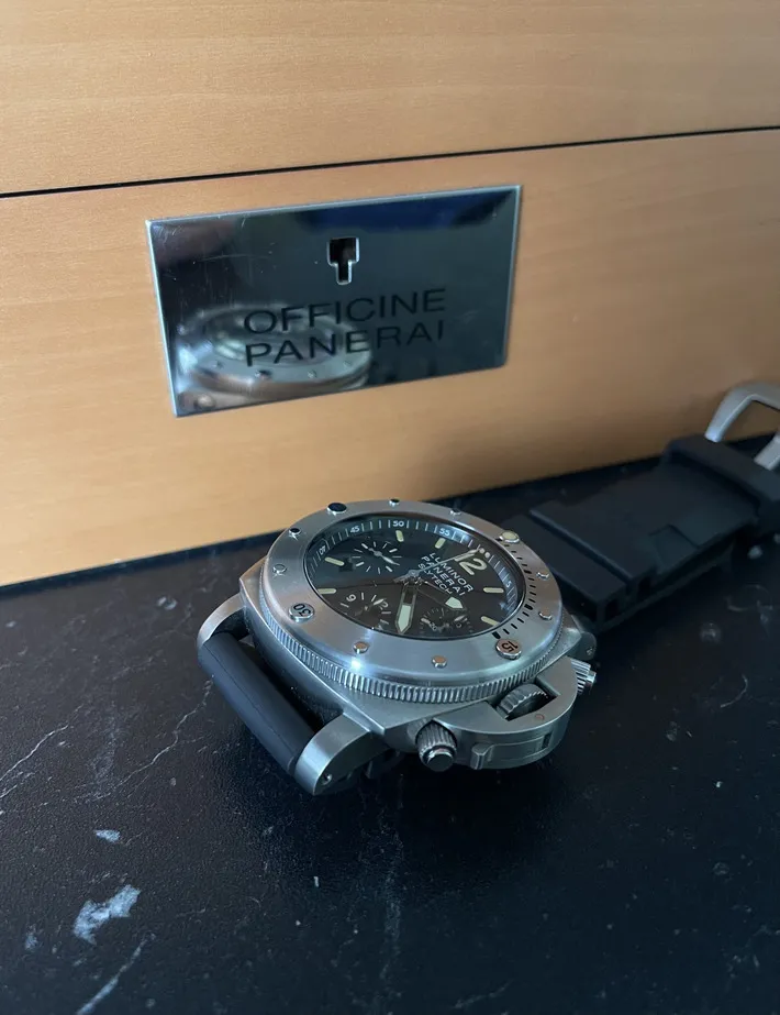 Panerai Luminor Submersible 1950 Chrono Slytech PAM 00202 47mm Titanium Black 19