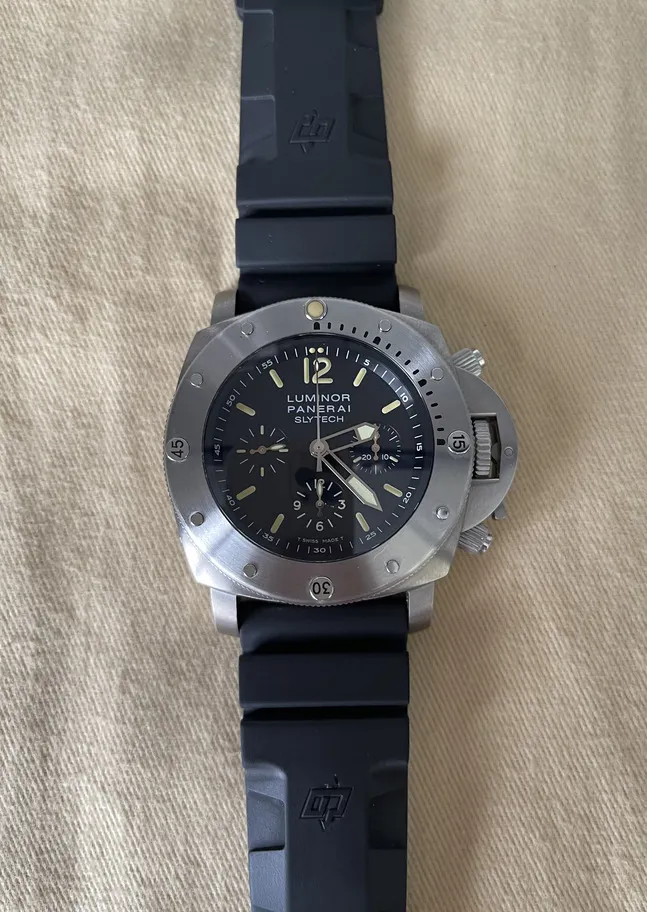 Panerai Luminor Submersible 1950 Chrono Slytech PAM 00202 47mm Titanium Black 21