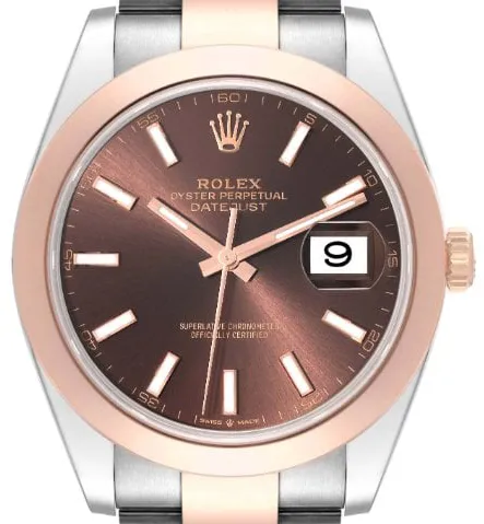 Rolex Datejust 41 126301 41mm Yellow gold and Stainless steel Brown