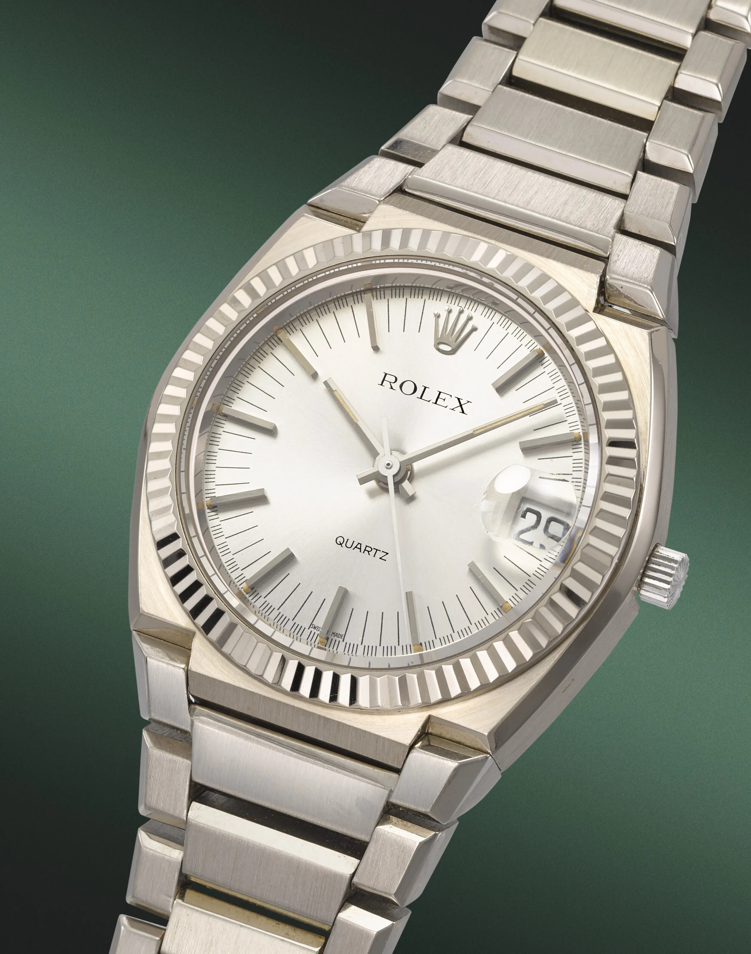 Rolex 5100 39mm White gold Silver 1