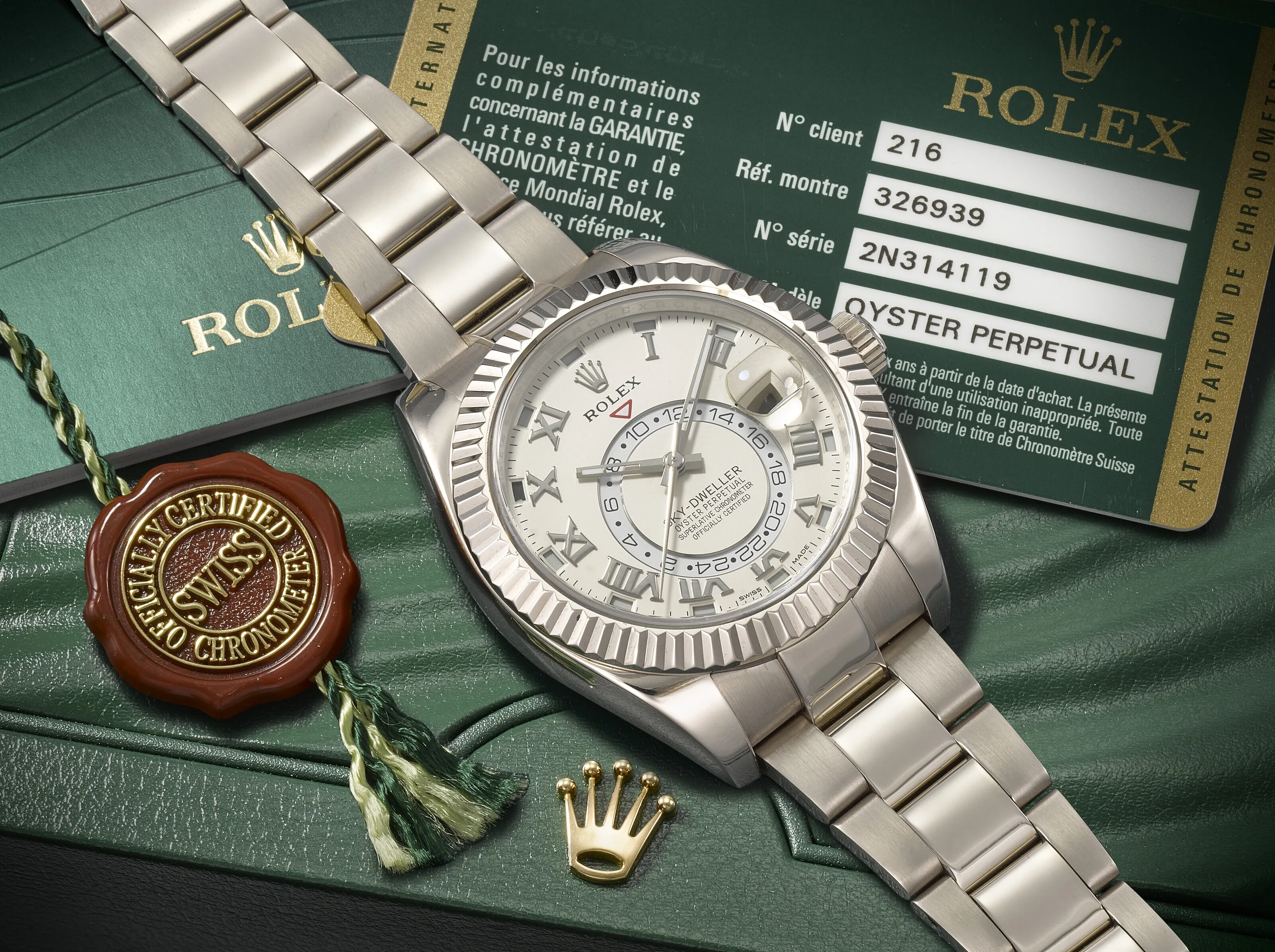 Rolex Sky-Dweller 326939 42mm White gold Silver 2