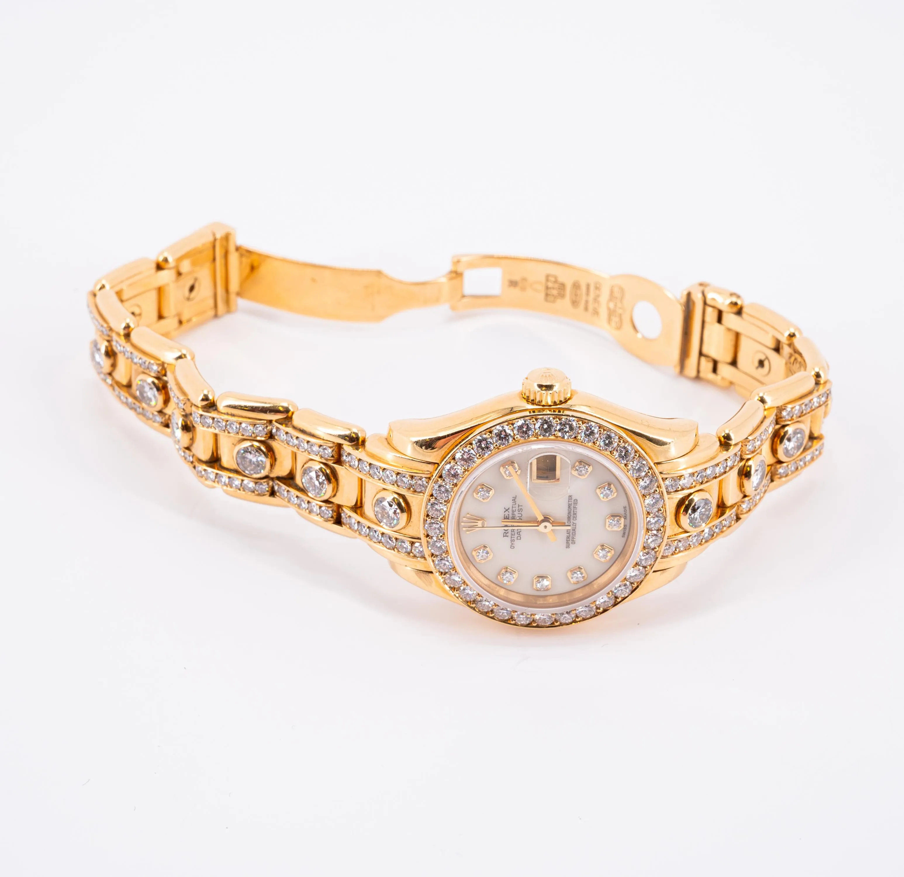 Rolex Pearlmaster 69298 29mm Yellow gold Cream 4