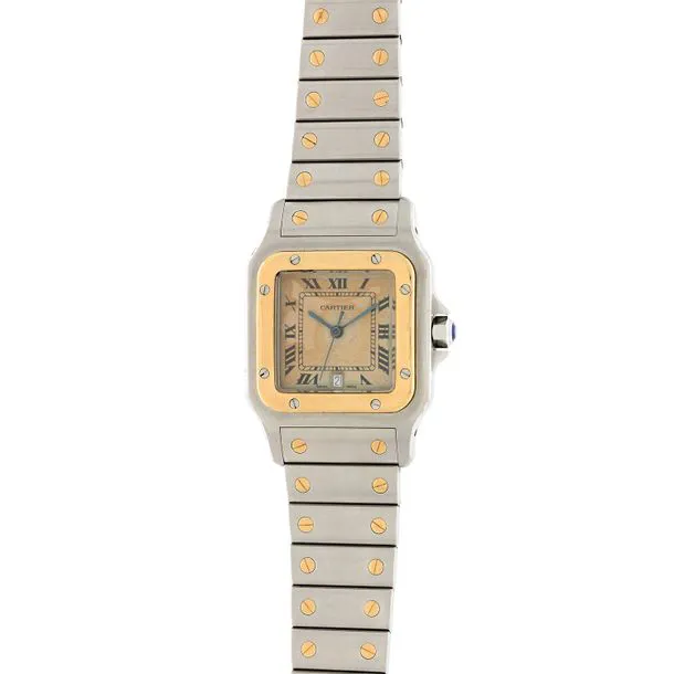 Cartier Santos Galbée 187901 29mm Yellow gold and Stainless steel Cream