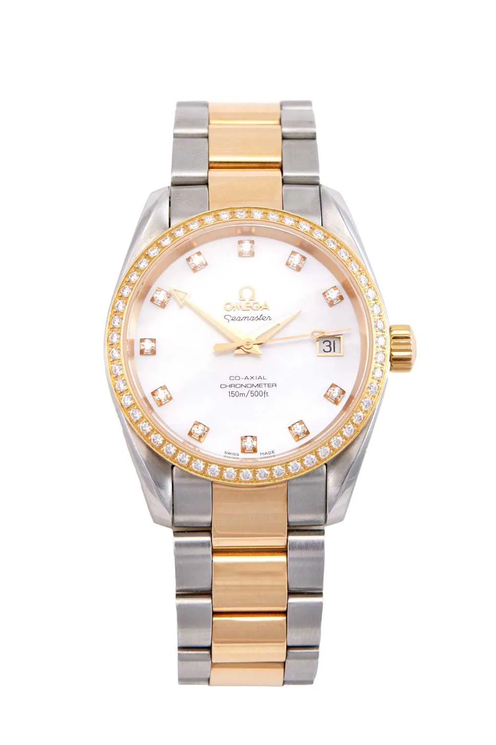 Omega Aqua Terra 2309.75.00 36mm Yellow gold and stainless steel Mother-of-pearl 4