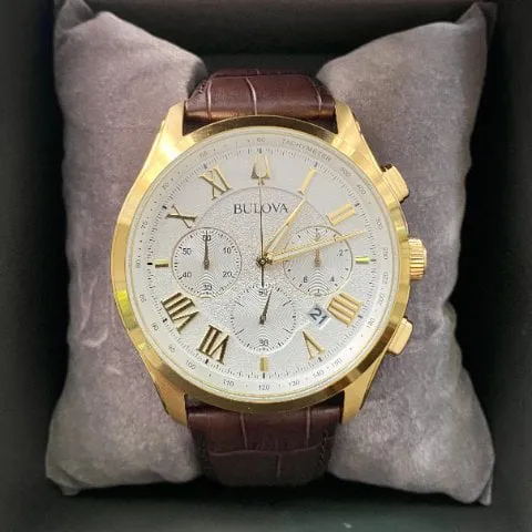 Bulova Classic 97B169 46.5mm Yellow gold and Stainless steel White