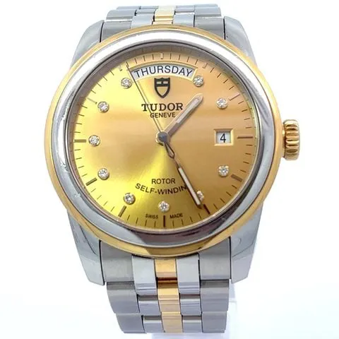 Tudor Glamour 56003 39mm Yellow gold and Stainless steel Champagne