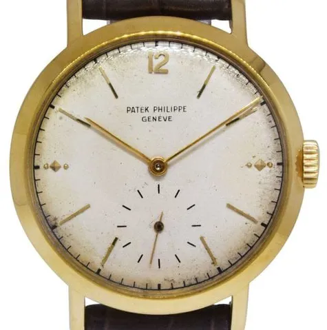 Patek Philippe Calatrava 2458J 37mm Yellow gold Silver