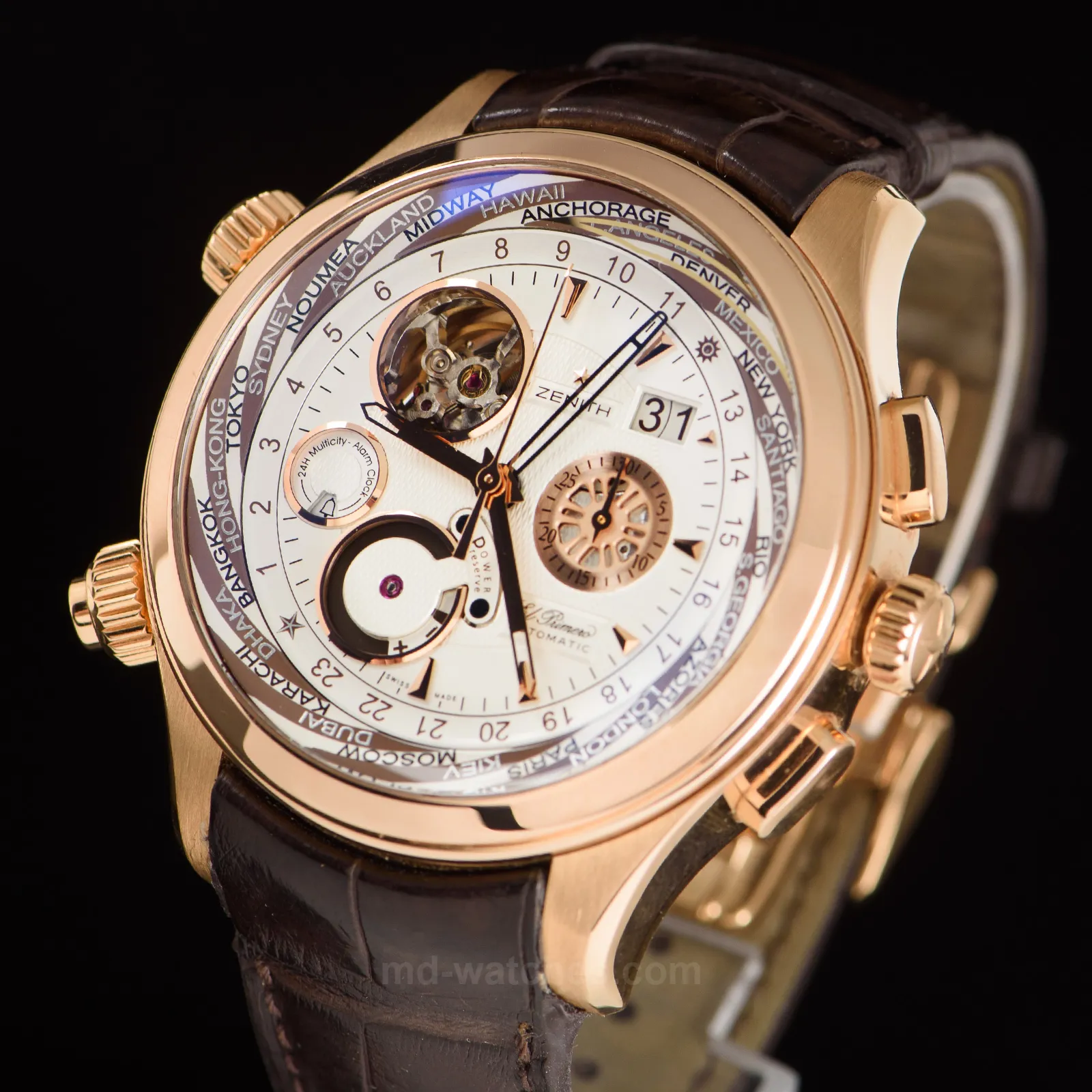 Zenith El Primero 18.0520.4046 46mm Rose gold Silver