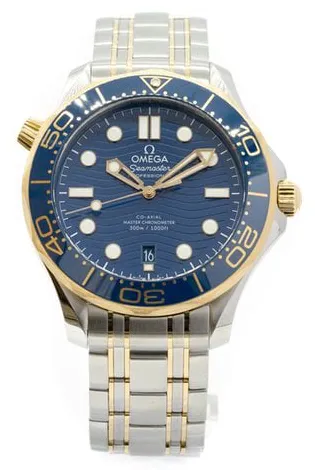 Omega Seamaster Diver 300M 210.20.42.20.03.001 42mm Yellow gold and Stainless steel Blue