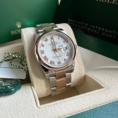 Rolex Datejust 36 126201 36mm Yellow gold and Stainless steel White