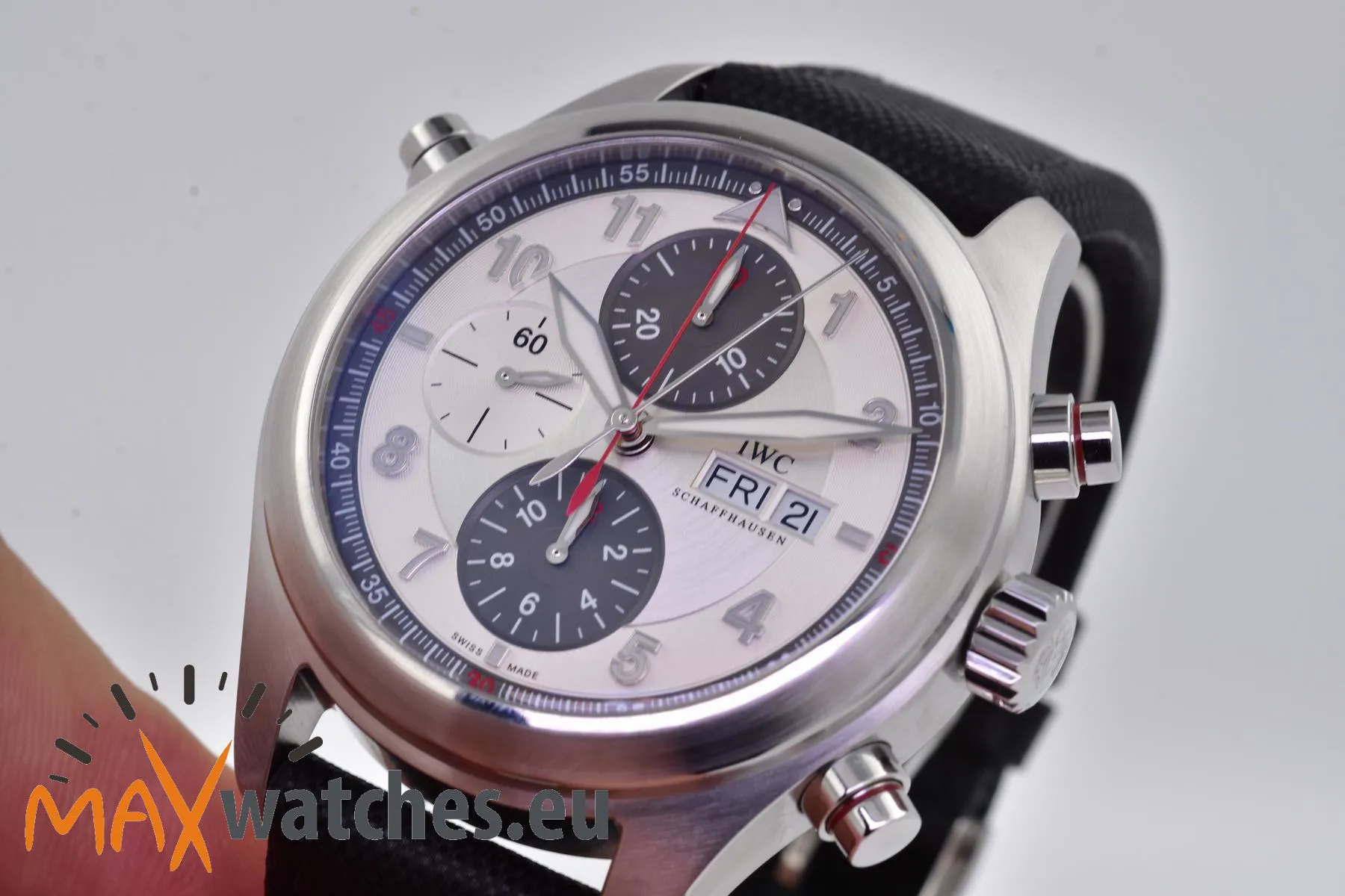 IWC Pilot Double Chronograph IW371802 43mm Stainless steel Silver 9