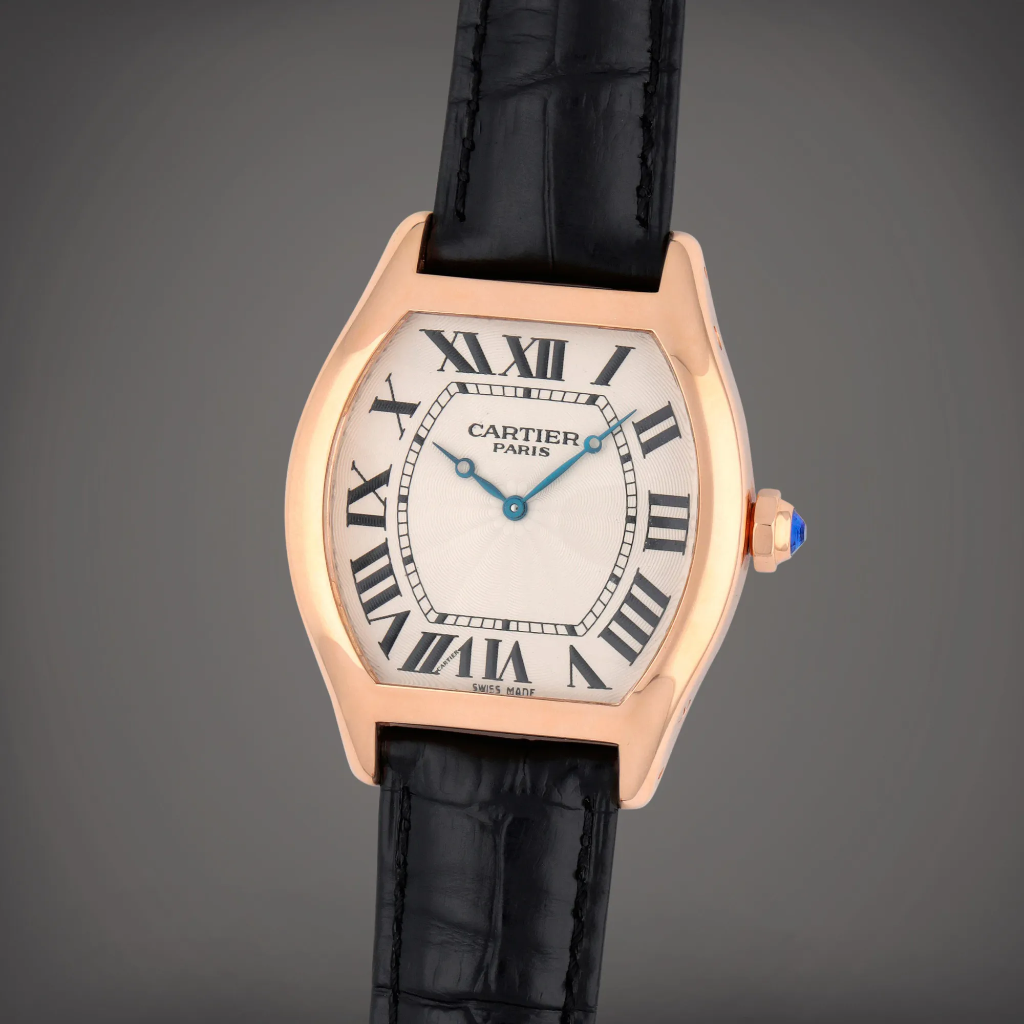 Cartier Tortue 2763 48mm Rose gold Silver