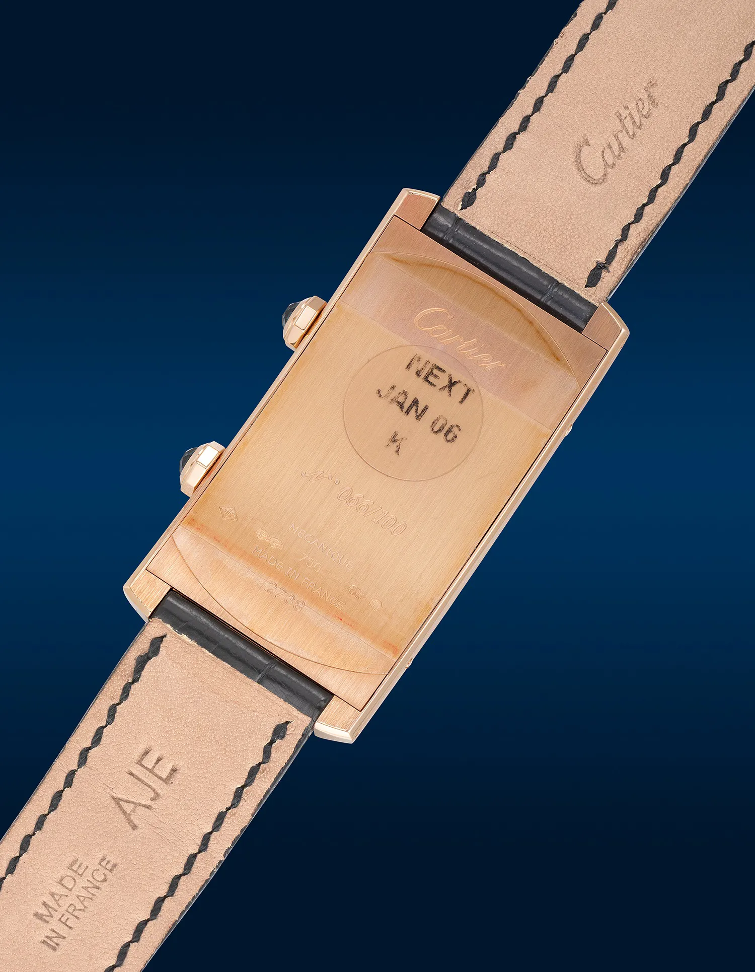 Cartier Tank Cintrée 2768 23mm Rose gold Silver 3