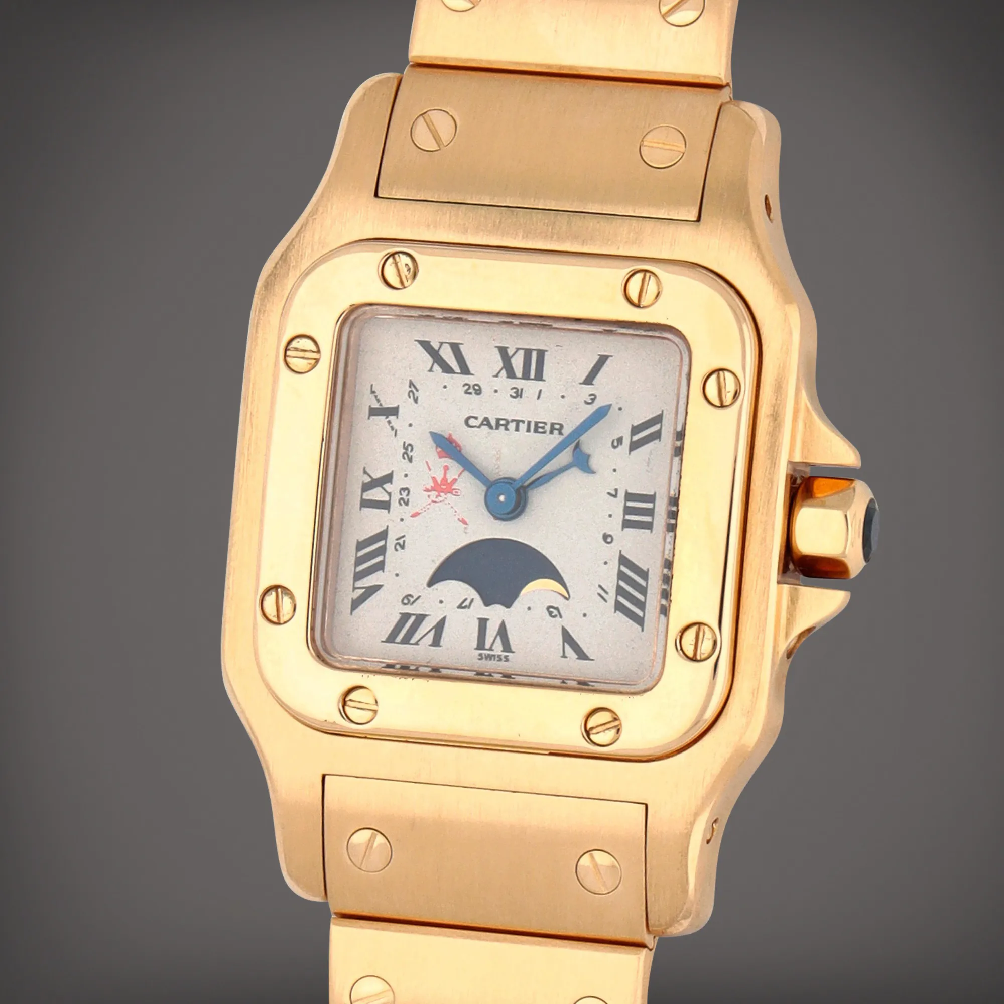 Cartier Santos Galbée 819902 24mm Yellow gold White