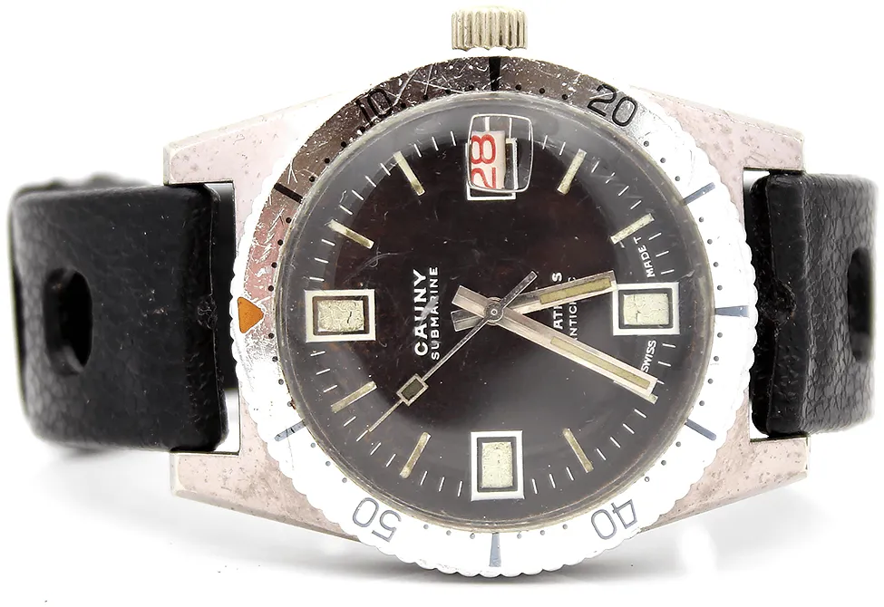 Cauny Cauny Vintage Submarine Calendario 1803 37mm 5