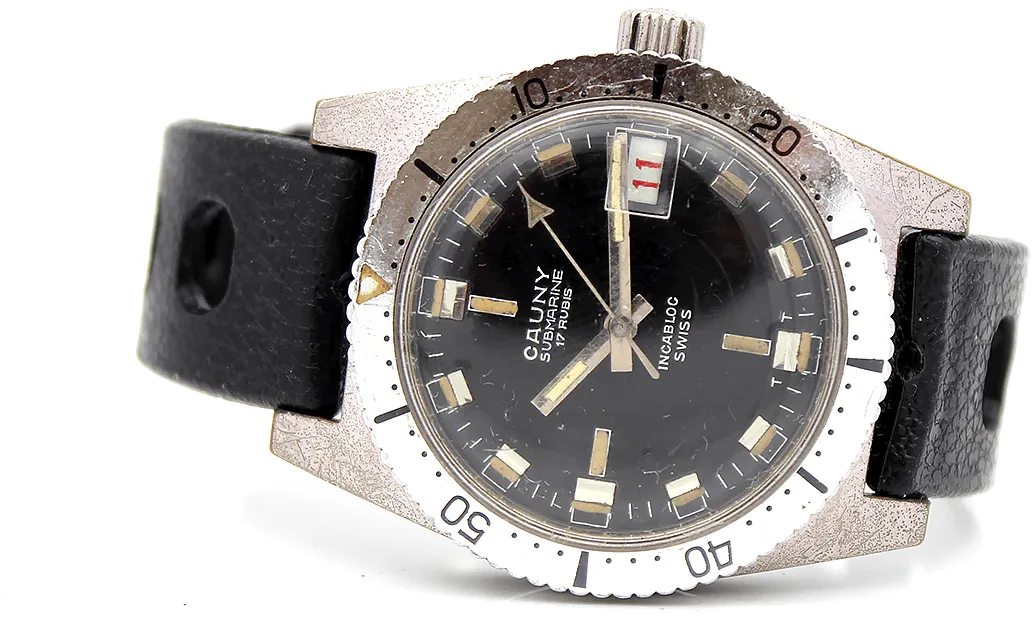 Cauny Cauny Vintage Submarine Calendario 1803 37mm 3