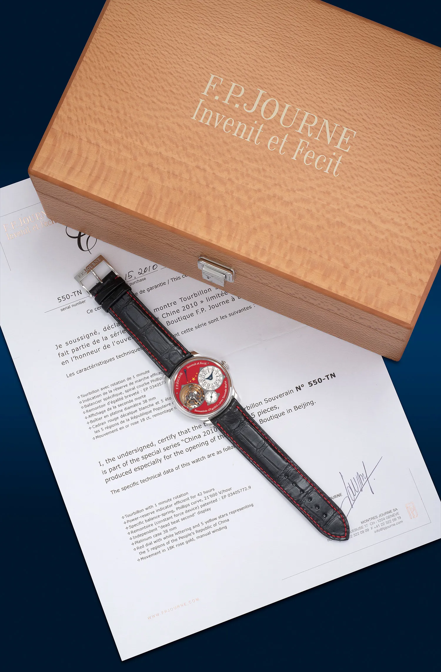 F.P. Journe Tourbillon Souverain 38mm Platinum Red 1