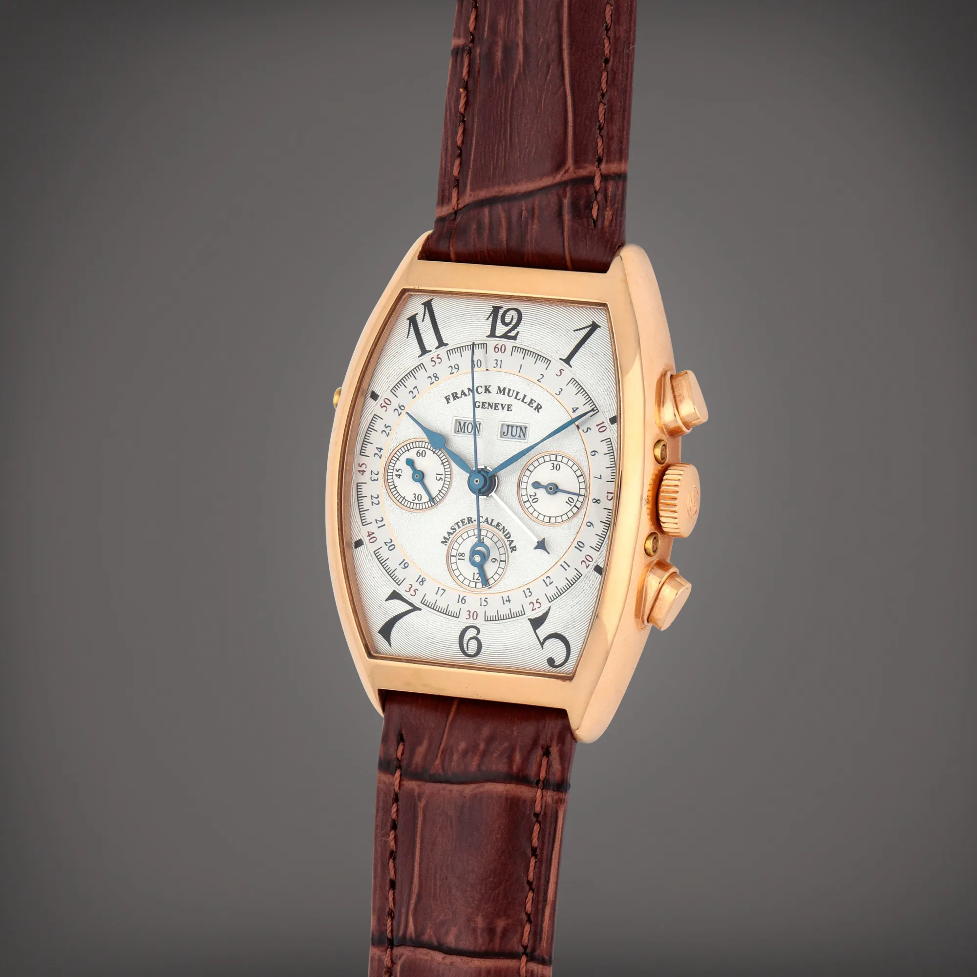 Franck Muller Master Calendar 6850 CC MC 33mm Rose gold Silver