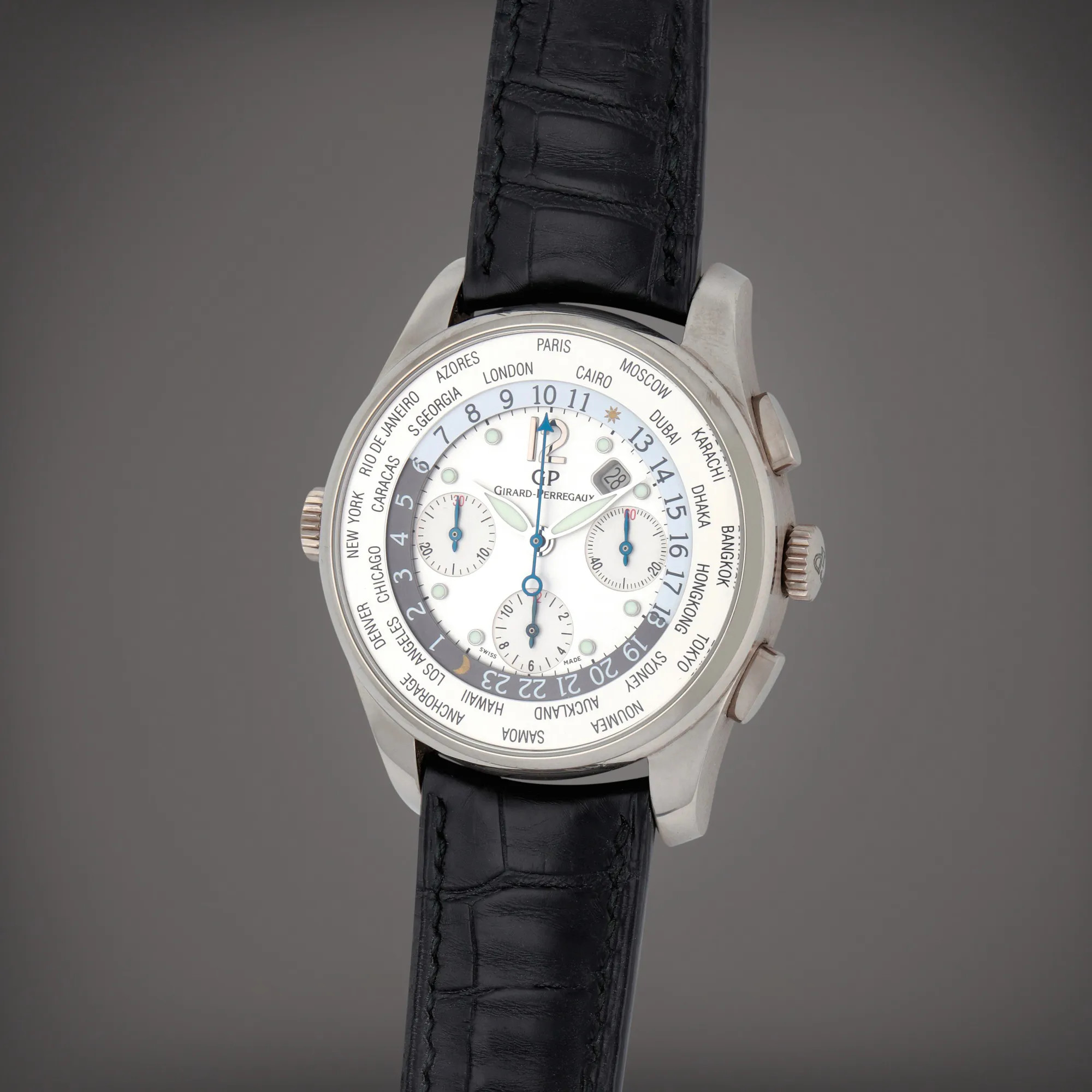 Girard-Perregaux WW.TC 49805 43mm White gold Silver