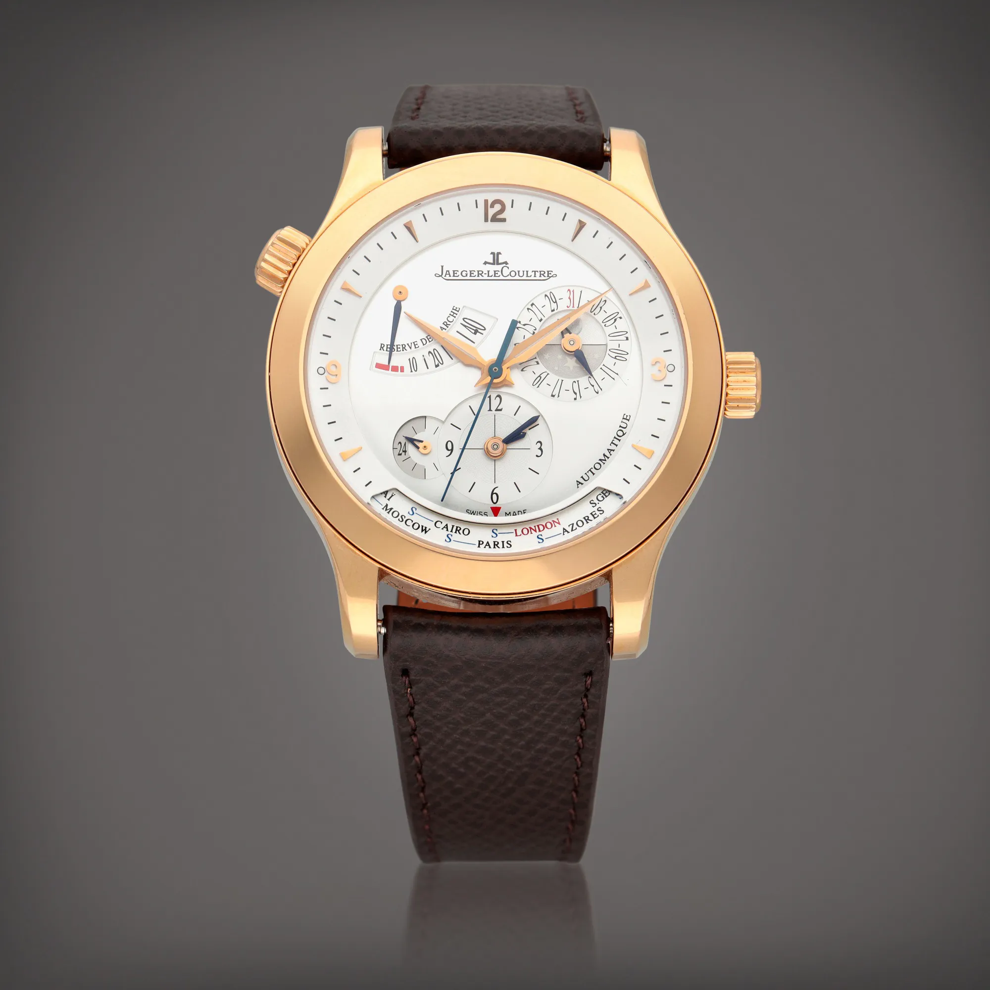 Jaeger-LeCoultre Master Geographic 147.2.57.S 40mm Rose gold Silver 1