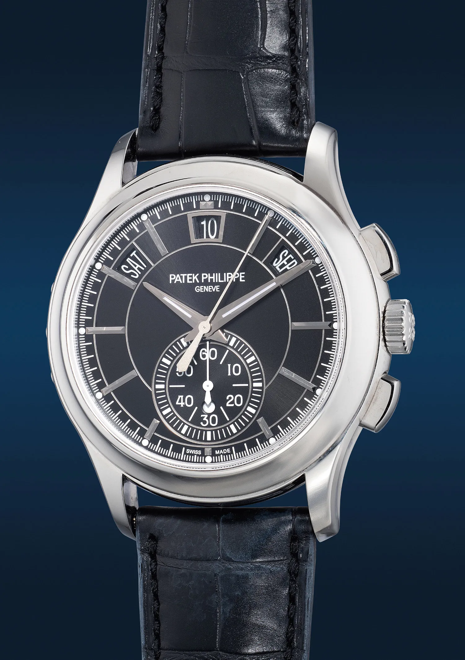 Patek Philippe Annual Calendar Chronograph 5905P-010 42mm Platinum Black