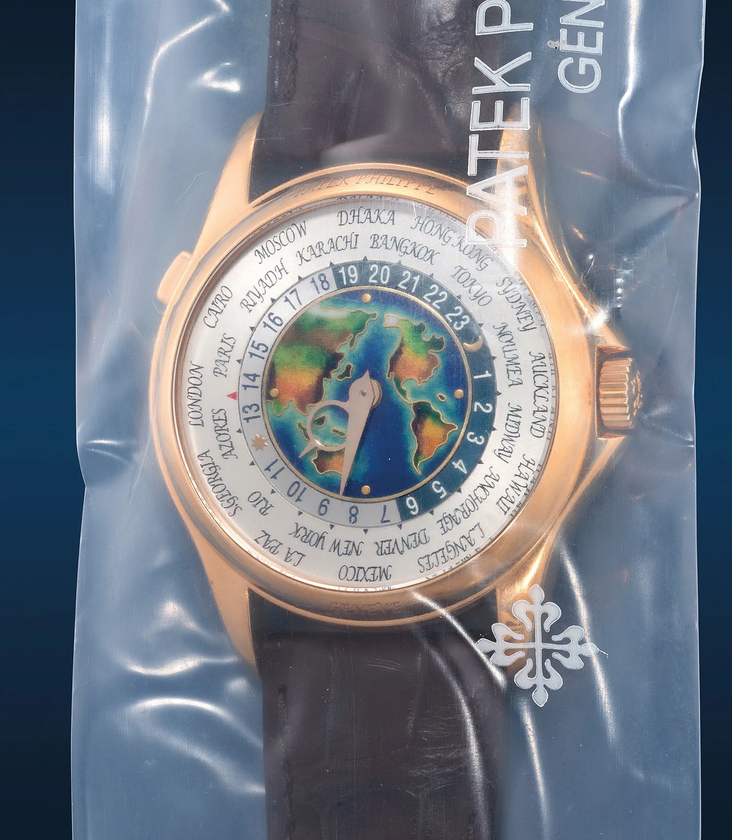 Patek Philippe World Time 5131R-001 39.5mm Rose gold Multi-color