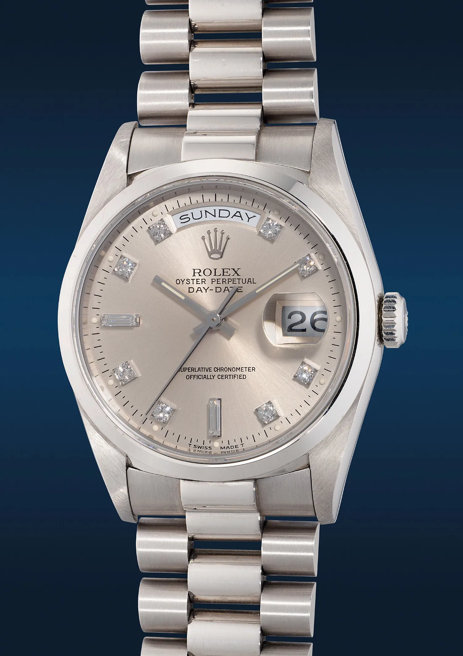 Rolex Day-Date 36 18206 36mm Platinum Silver