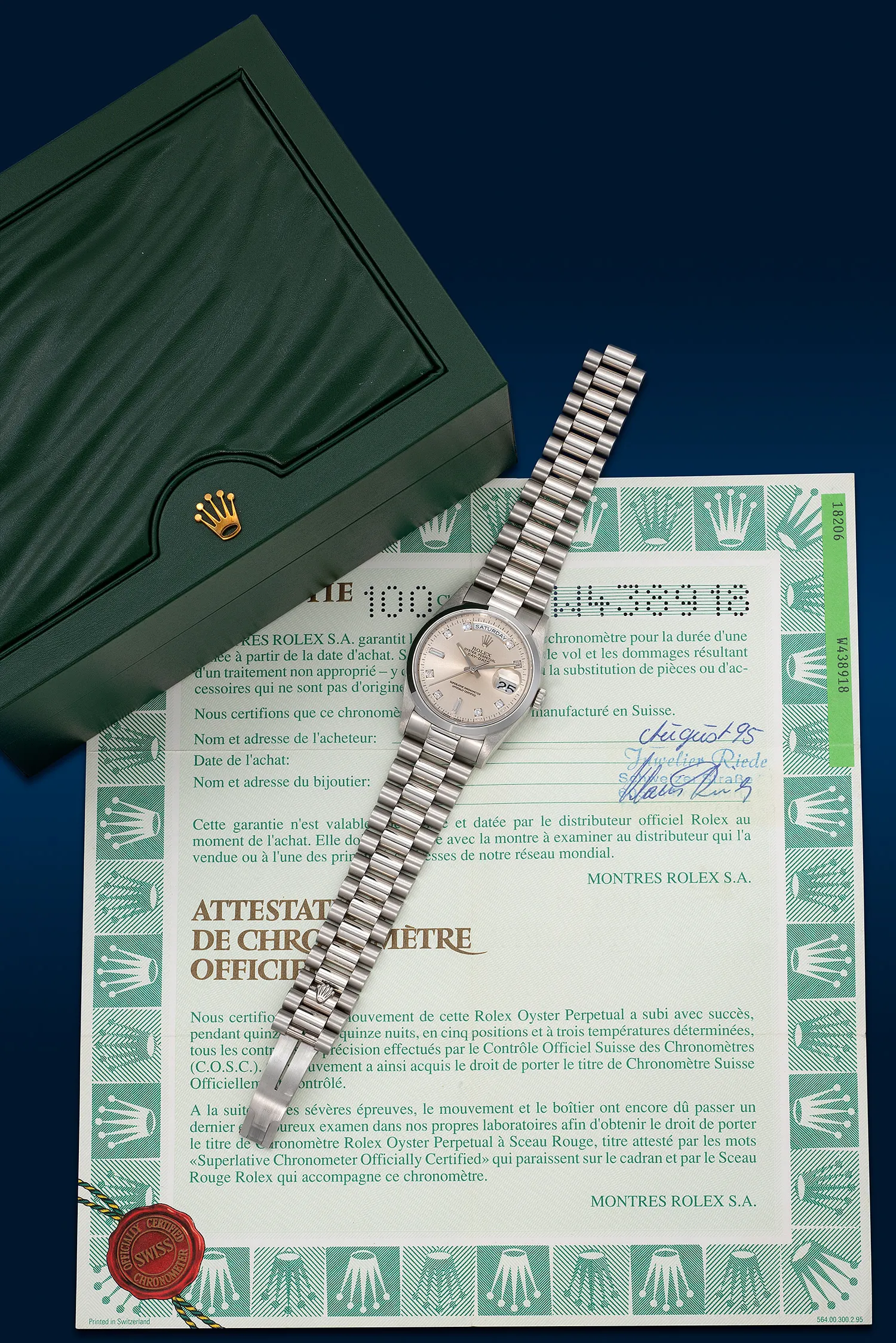 Rolex Day-Date 36 18206 36mm Platinum Silver 1