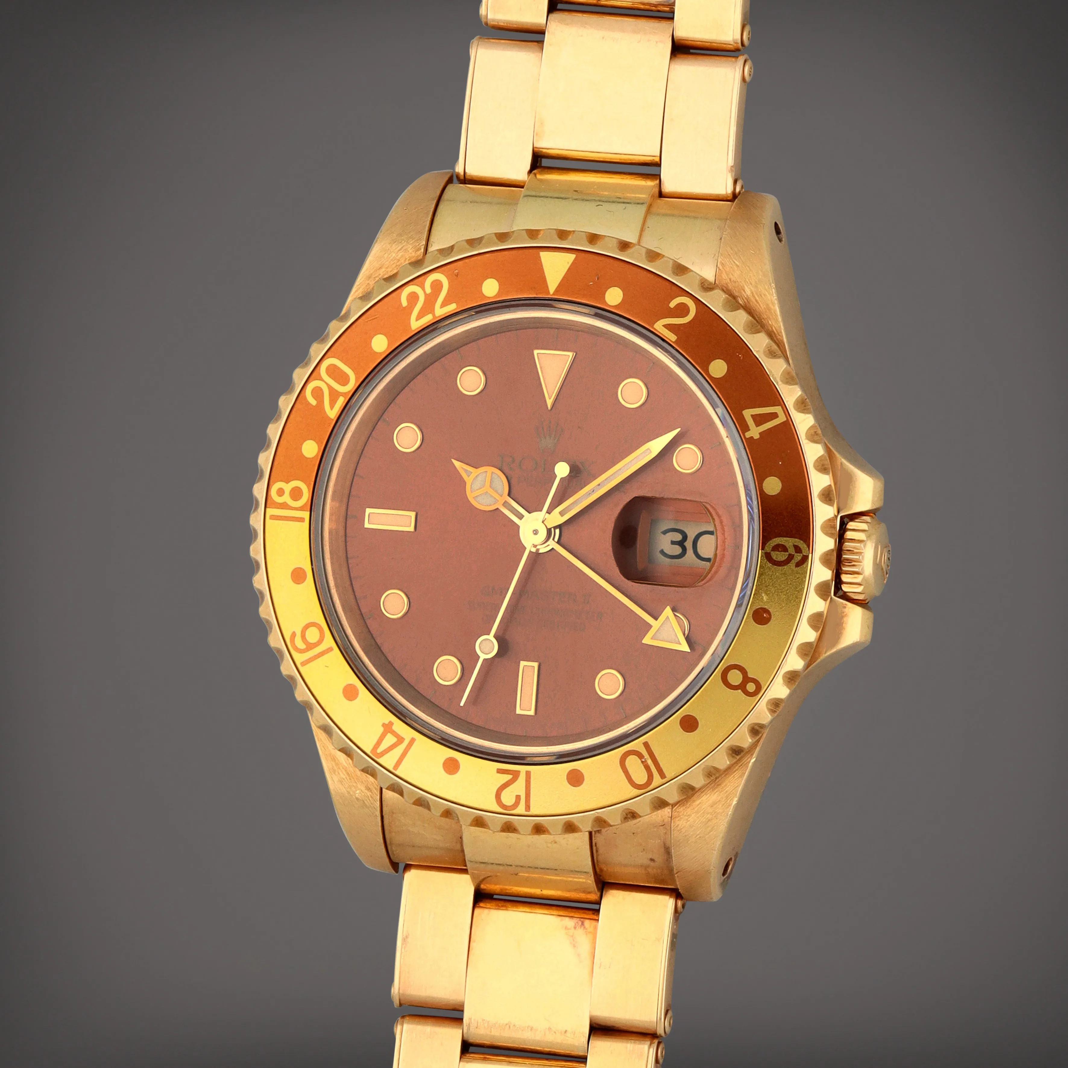 Rolex GMT-Master II 16718 40mm Yellow gold Brown