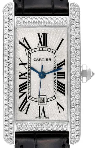 Cartier Tank Américaine 2490 22mm White gold Silver