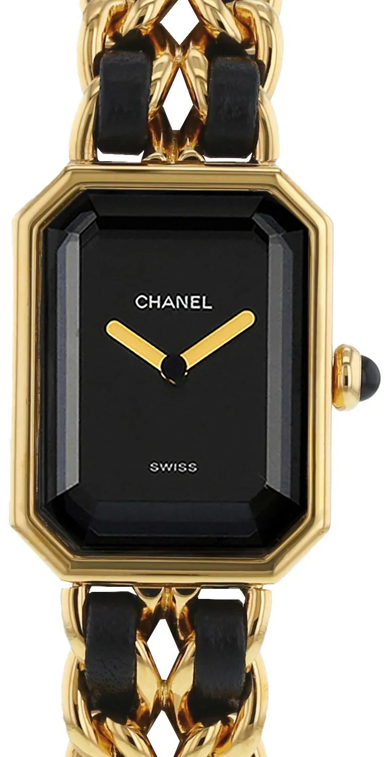 Chanel Première H0001-XL 20mm Gold-plated Black