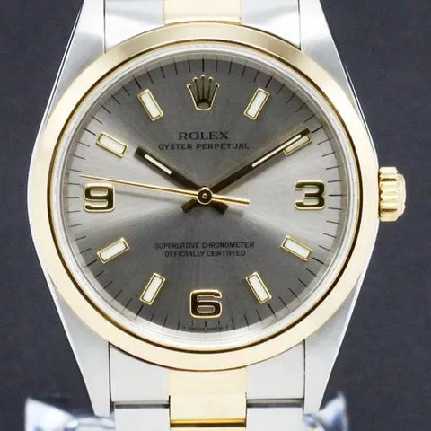 Rolex Oyster Perpetual 34 14203 34mm Gold/steel Silver
