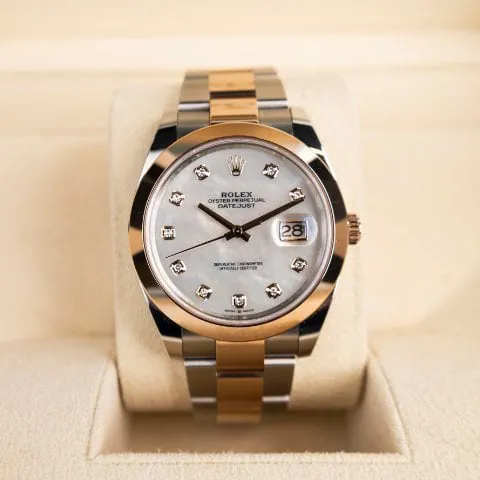 Rolex Datejust 41 126301 41mm Yellow gold and Stainless steel Brown