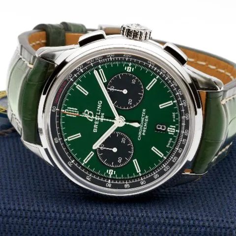 Breitling Premier AB0118221L1P2 42mm Stainless steel Green