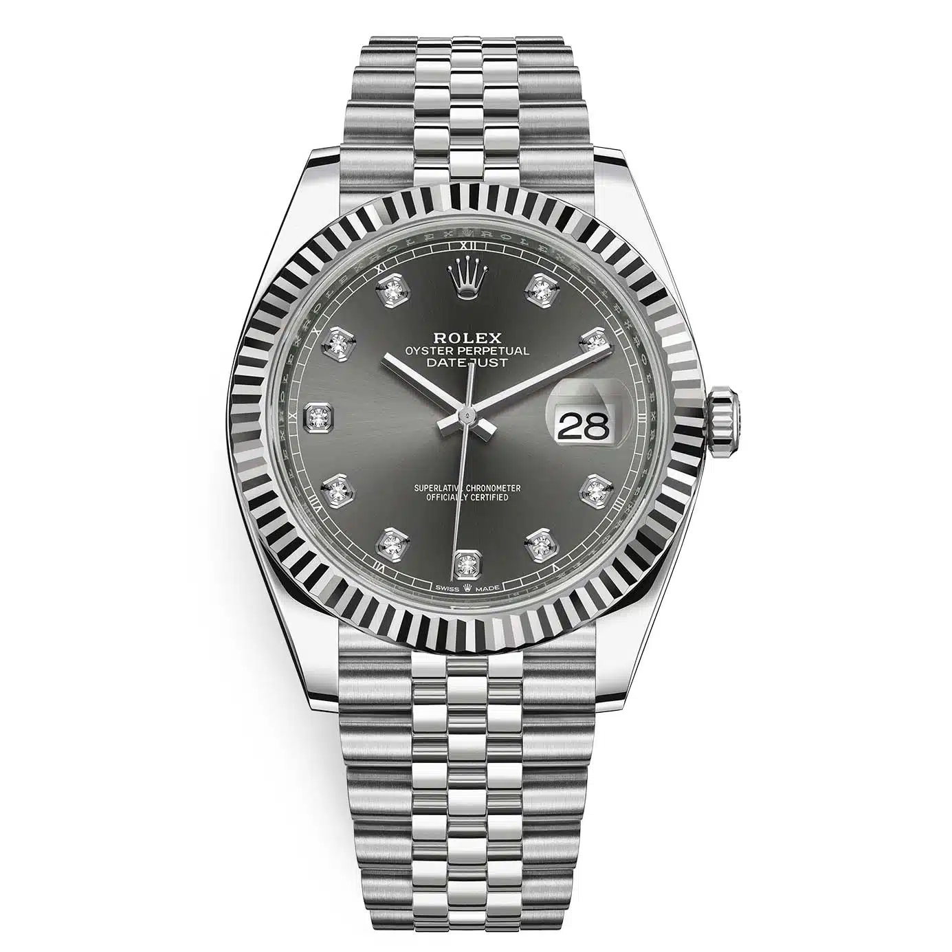 Rolex Datejust 41 126334-0006 41mm White gold and Oystersteel Gray