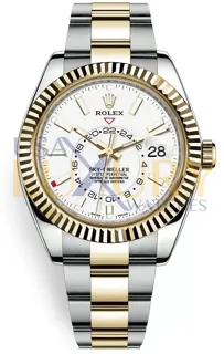 Rolex Sky-Dweller 326933-0009 Yellow gold and Stainless steel White