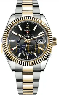 Rolex Sky-Dweller 326933-0002 Yellow gold and Stainless steel Black