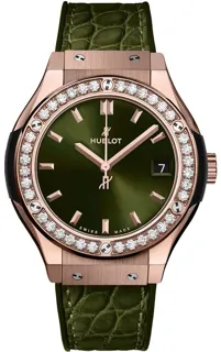 Hublot Classic Fusion Quartz 581.OX.8980.LR.1104 Rose gold Green