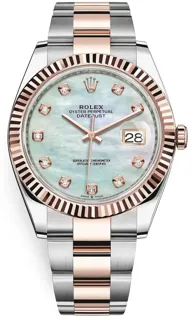 Rolex Datejust 41 126331 Rose gold and Stainless steel MOP Diamond