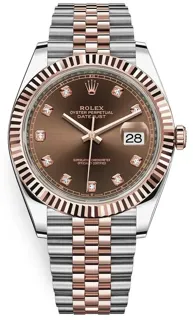 Rolex Datejust 41 126331-0004 Oystersteel and Everose gold Brown