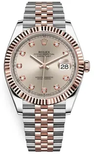 Rolex Datejust 126331-0008 Rose gold and Stainless steel Sundust set with diamonds