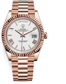 Rolex Day-Date 40 228235-0032 Everose gold White