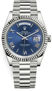 Rolex Day-Date 40 228239-0007 White gold Blue