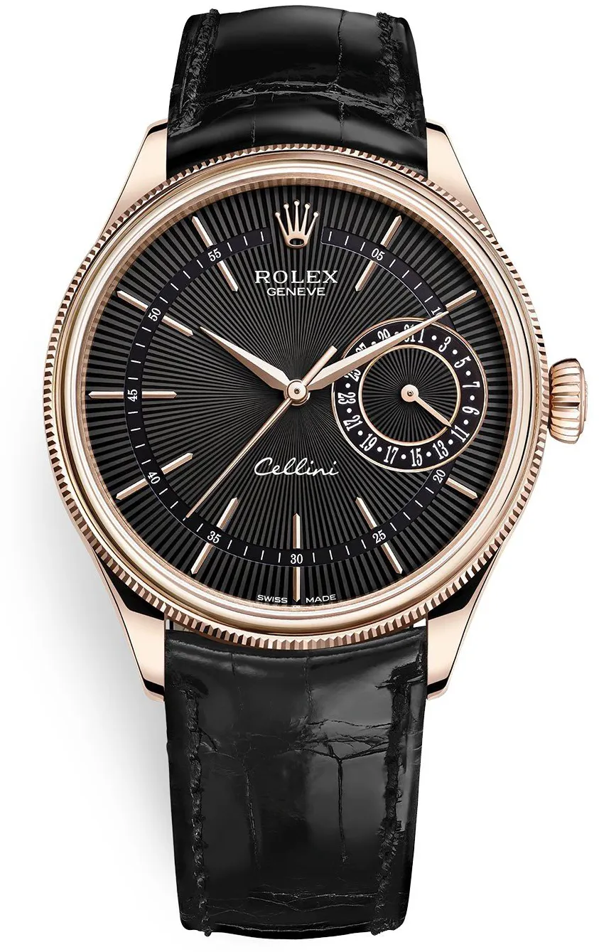 Rolex Cellini 50515 39mm Rose gold Black