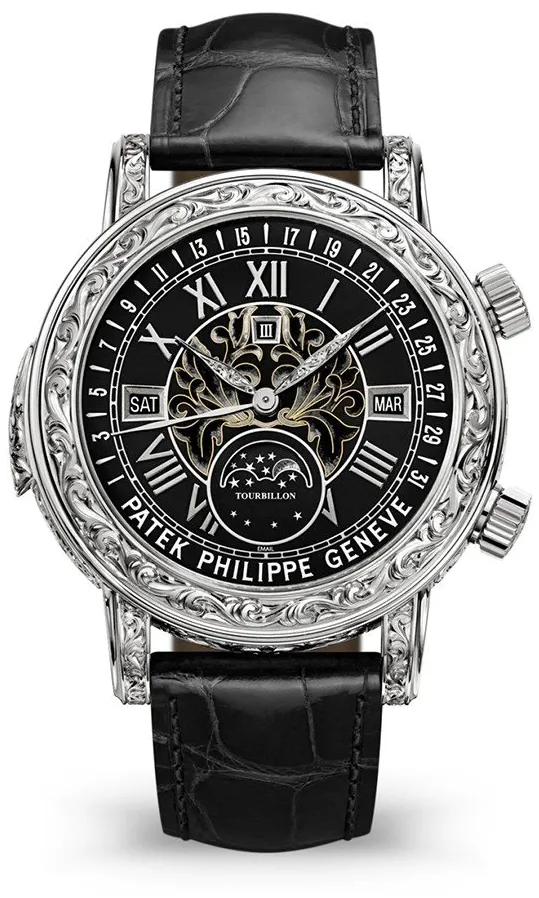 Patek Philippe Sky Moon Tourbillon 6002G-010 44mm White gold Black