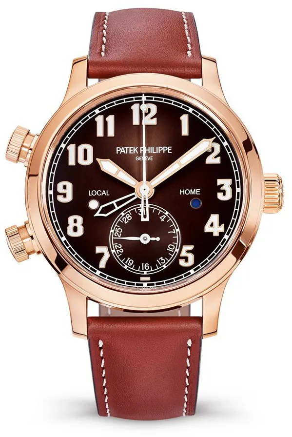 Patek Philippe Calatrava Pilot Travel Time 7234R-001 37.5mm Rose gold Brown