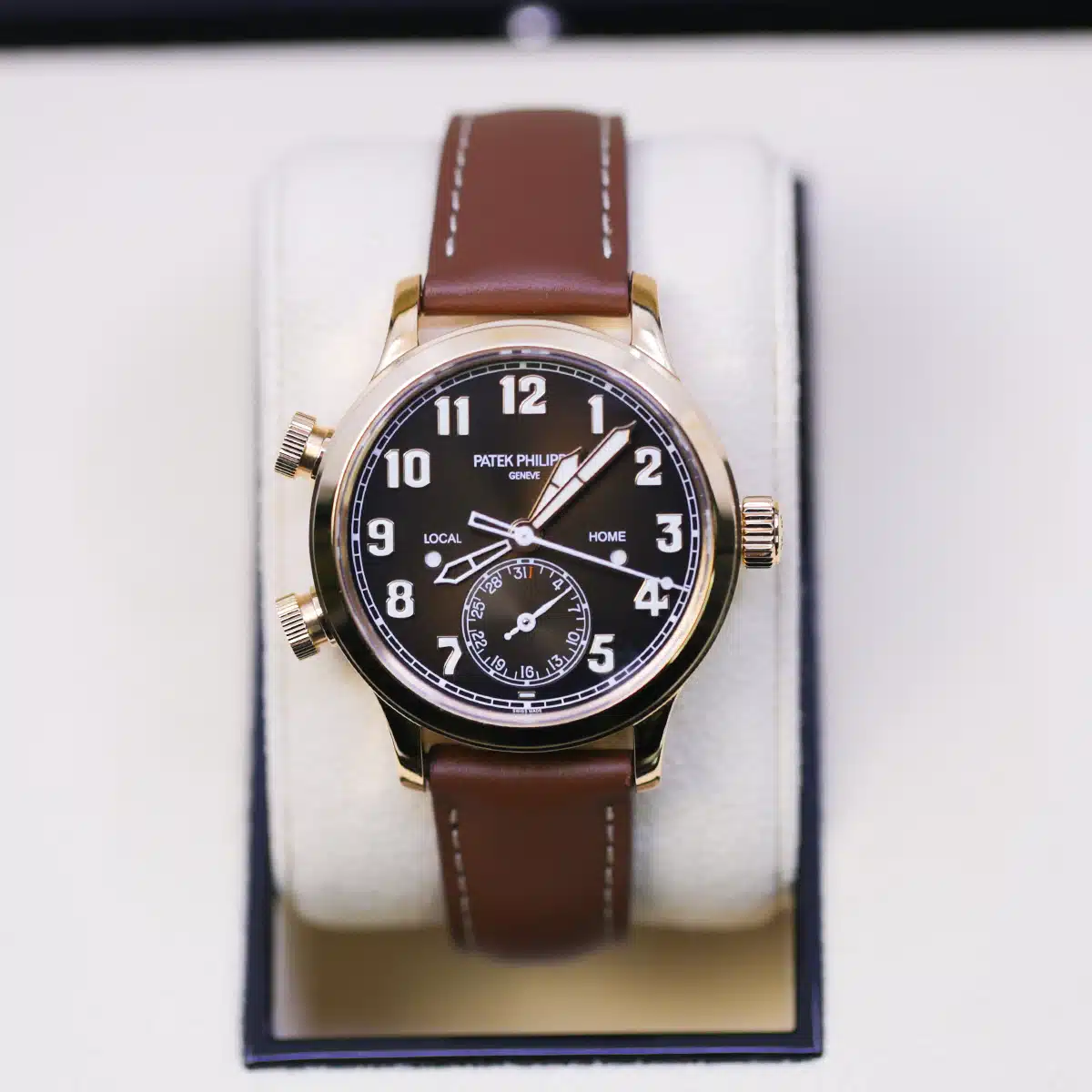 Patek Philippe Calatrava Pilot Travel Time 7234R-001 37.5mm Rose gold Brown 1