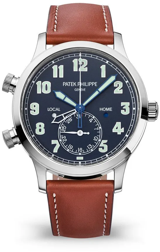 Patek Philippe Calatrava Pilot Travel Time 5524G-001 42mm White gold Blue